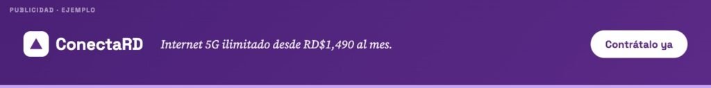 Publicidad de ejemplo — ConectaRD