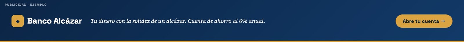 Publicidad de ejemplo — Banco Alcázar