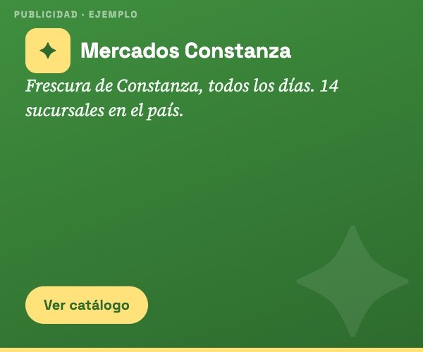 Publicidad de ejemplo — Mercados Constanza