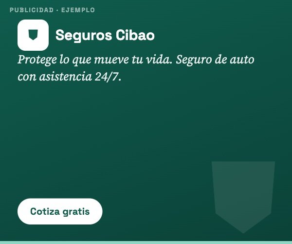 Publicidad de ejemplo — Seguros Cibao